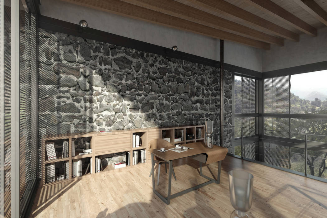 House In Guatemala, NATURAL LIGHT DESIGN STUDIO NATURAL LIGHT DESIGN STUDIO Bureau moderne