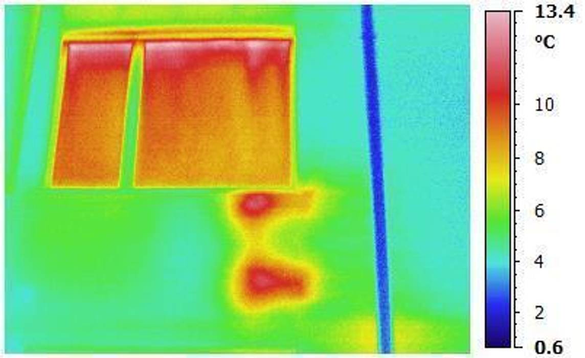 Termogramma che evidenzia cattivo isolamento nelle pareti Termografia Monza - Infostudio sas