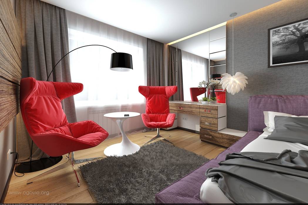 Уютное гнездышко, VIO design VIO design Спальня в стиле минимализм