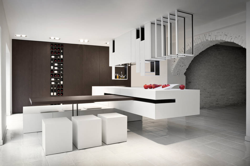 The Cut Kitchen, Alessandro Isola Ltd Alessandro Isola Ltd Kitchen Bench tops