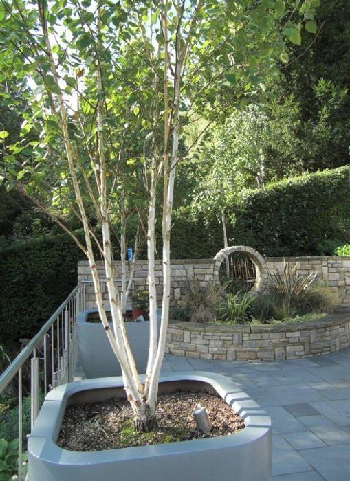 Large contemporary family garden design, Kenley, Surrey Linsey Evans Garden Design Modern garden