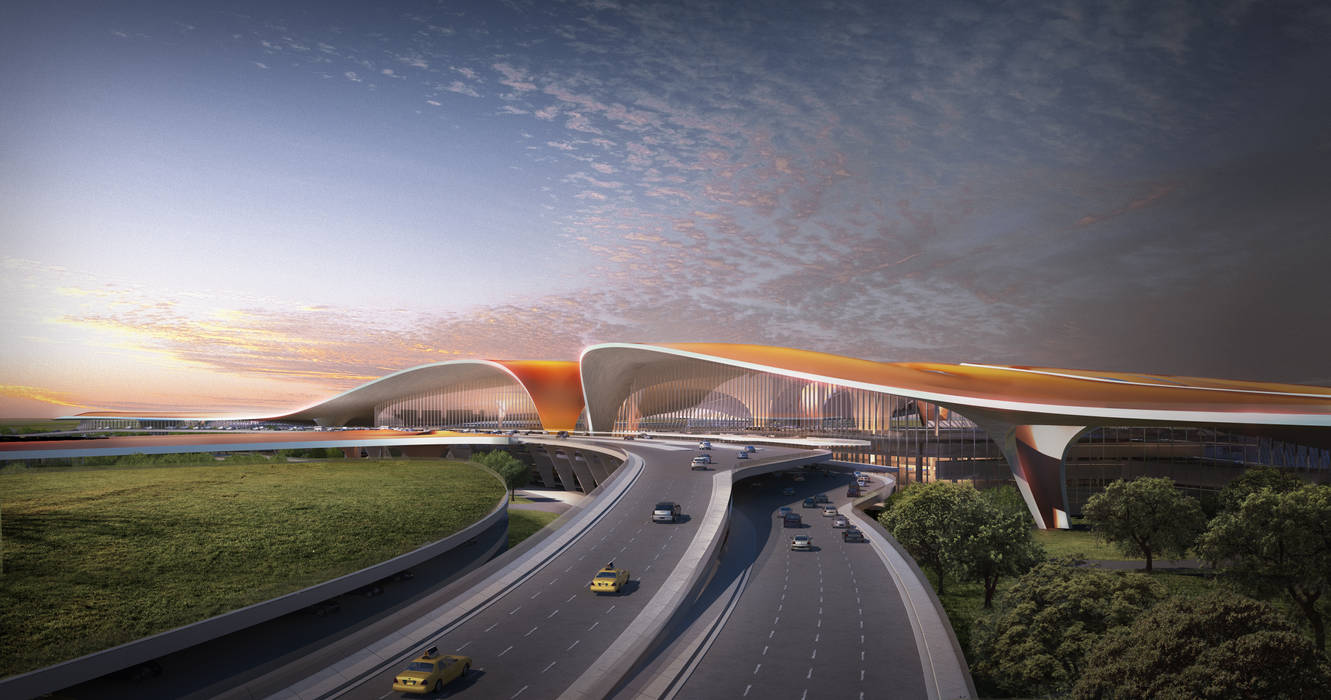 Beijing Daxing International Airport, Zaha Hadid Architects Zaha Hadid Architects Gewerbeflächen Flughäfen