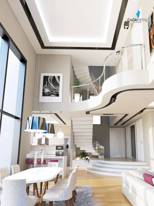HANEDAN KONUTLARI, Çağrı Aytaş İç Mimarlık İnşaat Çağrı Aytaş İç Mimarlık İnşaat Modern Oturma Odası