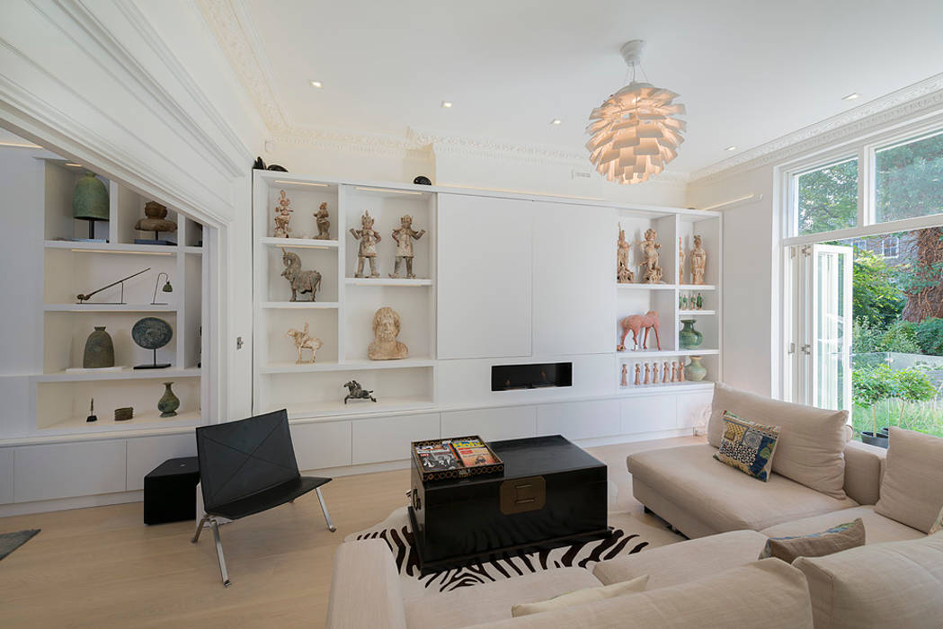 Living Room DDWH Architects Salas de estar modernas
