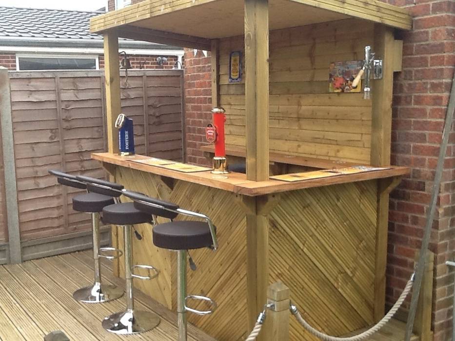 One of our range of outdoor bars homify Rustic style garden