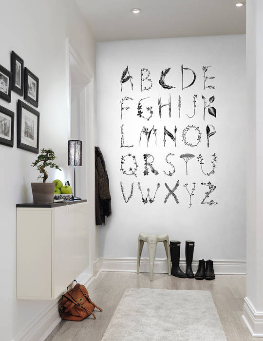 ABC for the Spelling Bee, Black homify Scandinavian walls & floors