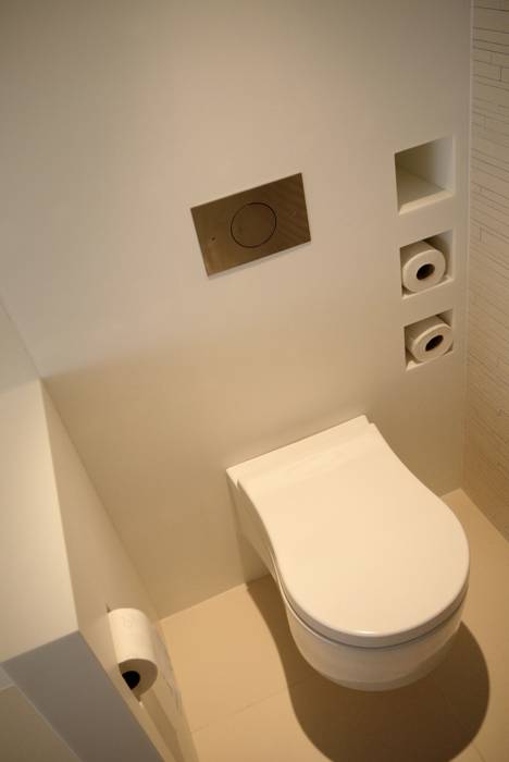 Inloopkast, slaap/Badkamer, Hoogerheide, Leonardus interieurarchitect Leonardus interieurarchitect Modern bathroom