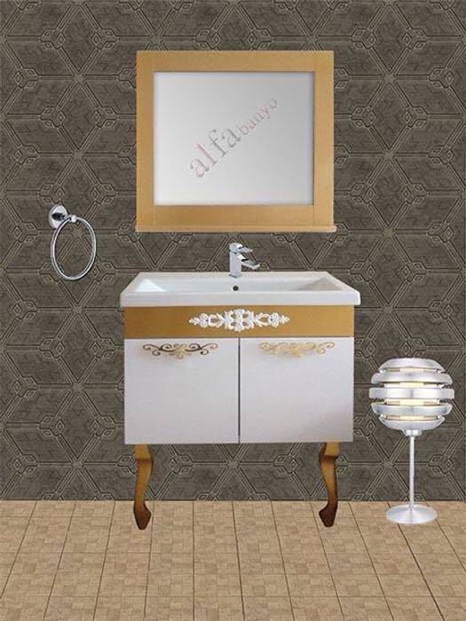 banyo dolabı GOLD SERİ, ALFA &BANYO ALFA &BANYO Rustik Banyo Lavabolar