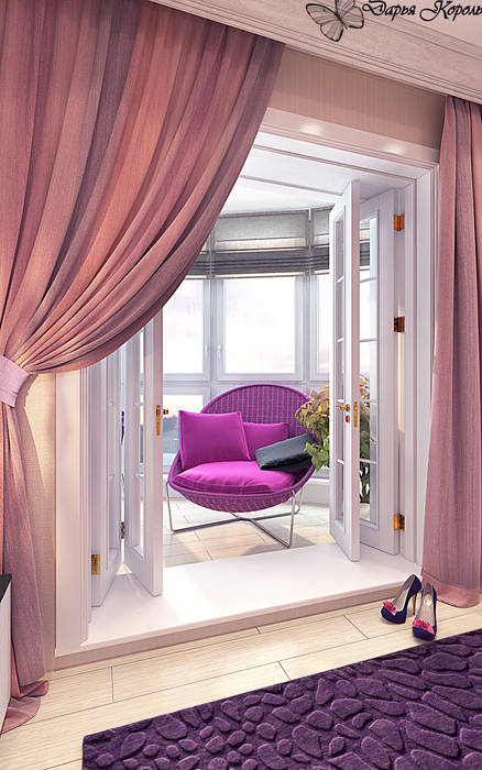 bedroom with dressing room, Your royal design Your royal design Спальня в эклектичном стиле