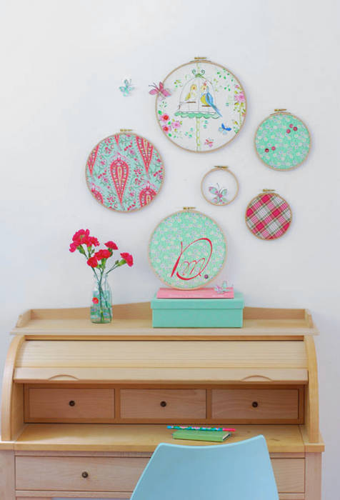 wanddeko mit stickrahmen, wunderschoen-gemacht wunderschoen-gemacht Living room Accessories & decoration