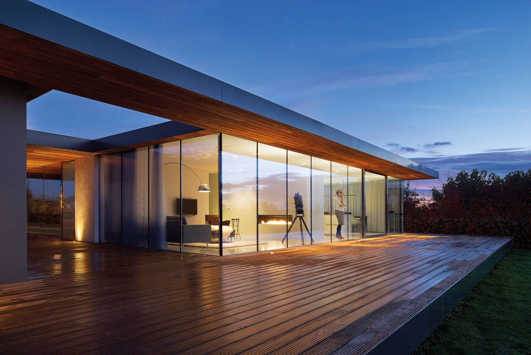 Villa SR, reitsema & partners architecten bna reitsema & partners architecten bna Modern balcony, veranda & terrace
