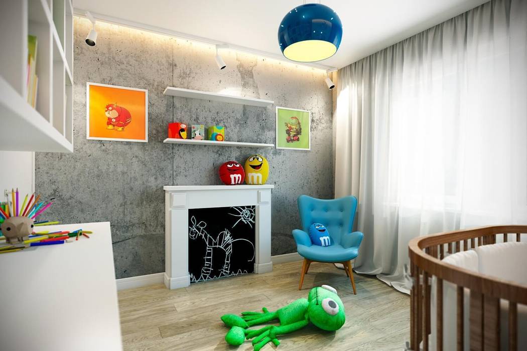 Каменный лофт, CO:interior CO:interior Industrial style nursery/kids room