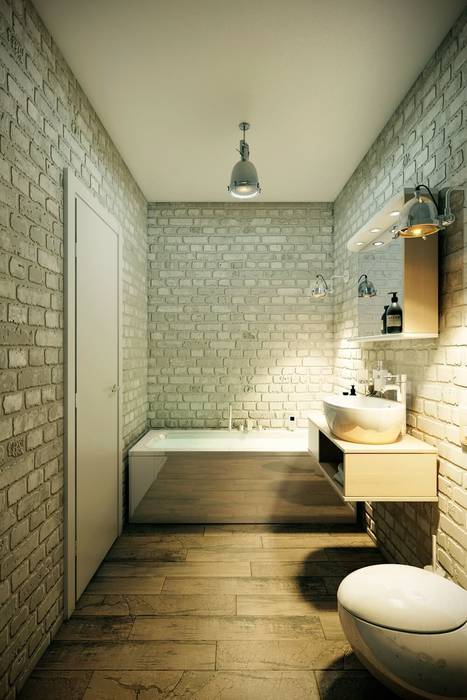 Каменный лофт, CO:interior CO:interior Industrial style bathroom
