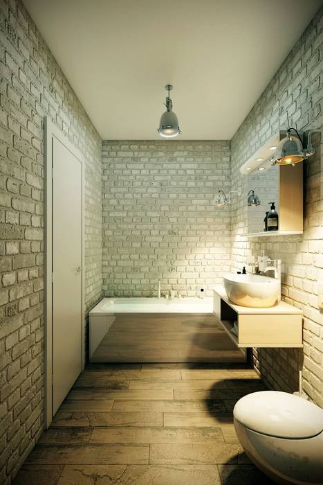 Каменный лофт, CO:interior CO:interior Baños de estilo industrial