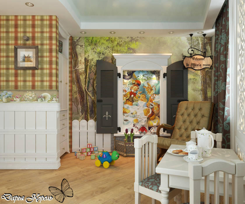 room for girls "Alice in Wonderland", Your royal design Your royal design Kamar Bayi/Anak Gaya Country