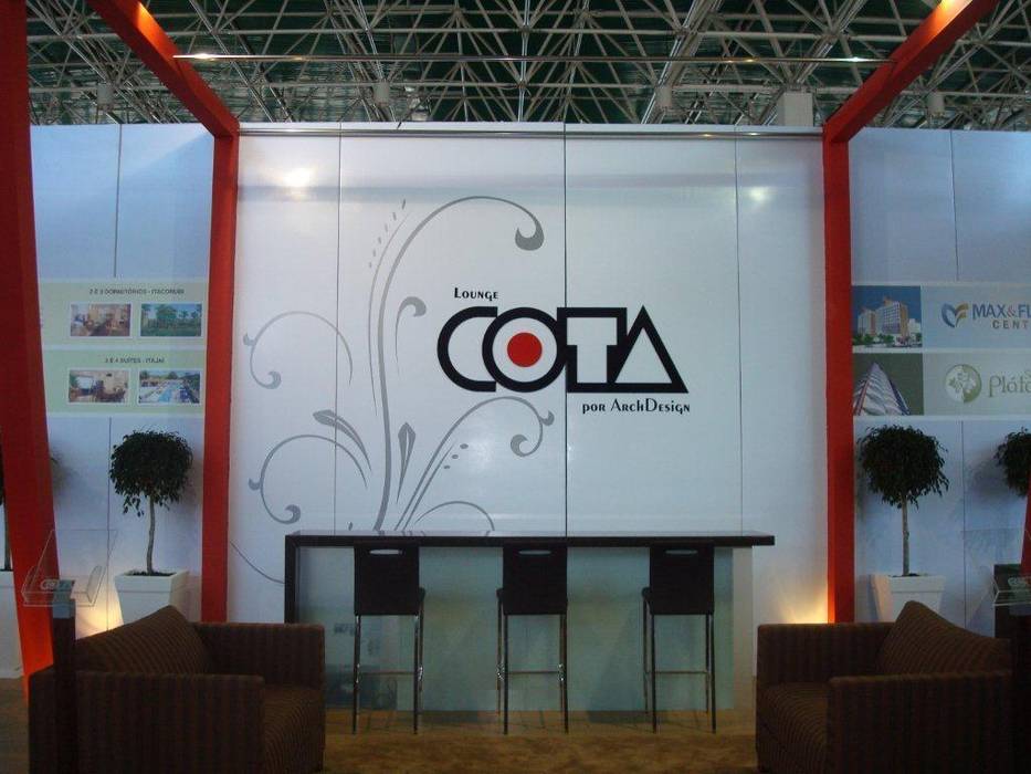 ​Projeto arquitetônico do stand da COTA no salão do imóvel de 2008 ArchDesign STUDIO Espaços comerciais Centros de exposições