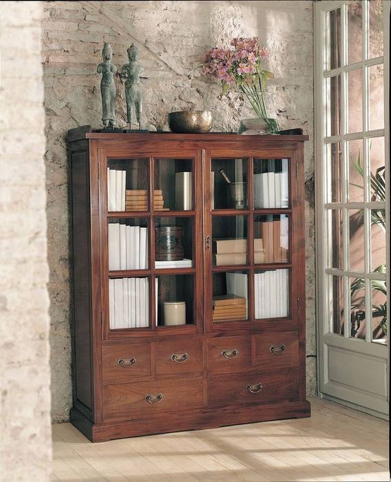 Librería Colonial Storm Paco Escrivá Muebles Salones de estilo colonial Estanterías