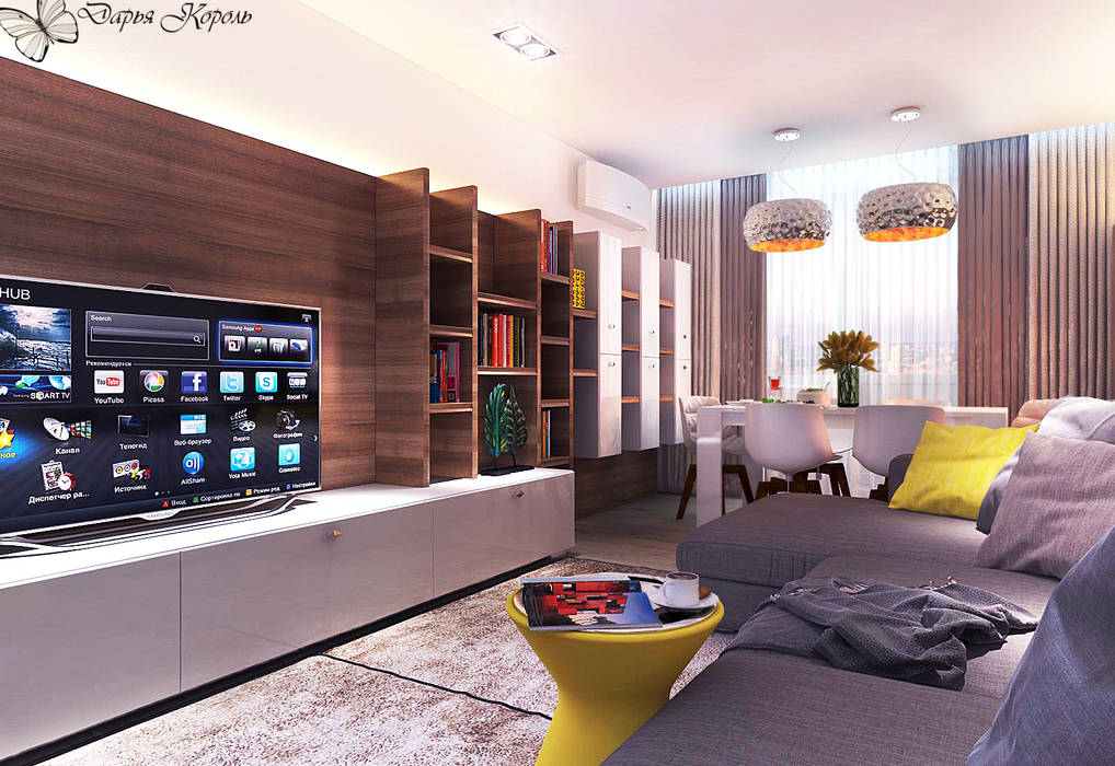 living room, Your royal design Your royal design Гостиная в стиле минимализм