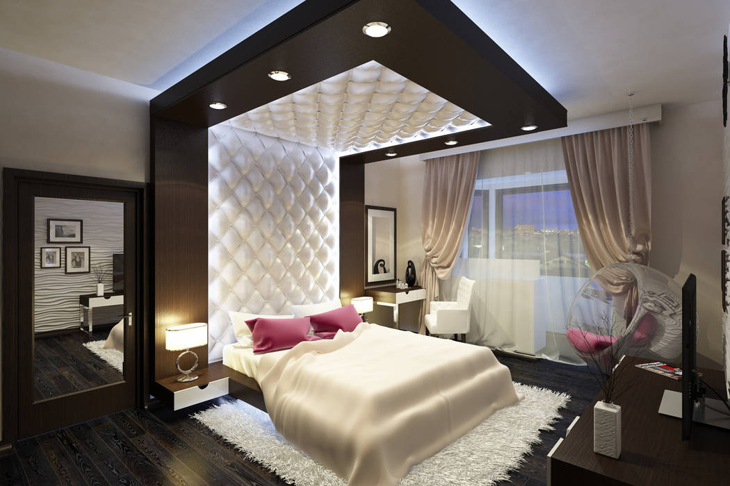 Квартира в Митино, Geometrium Geometrium Спальня в стиле минимализм