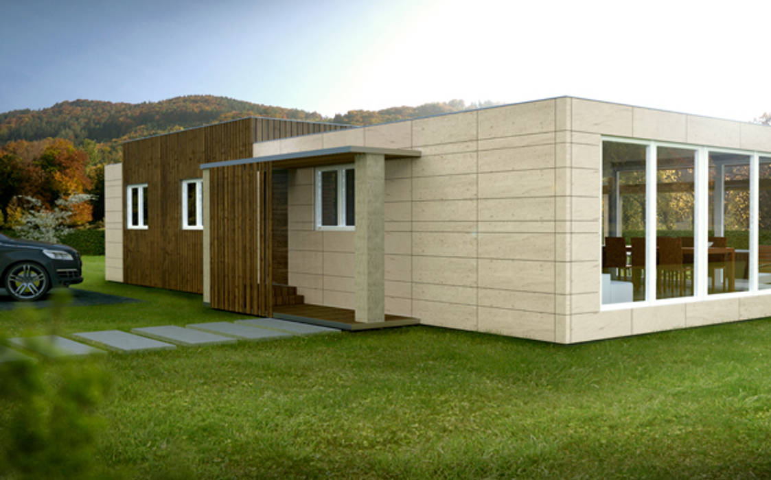 Casa Cube de 150 m2 homify Casas estilo moderno: ideas, arquitectura e imágenes