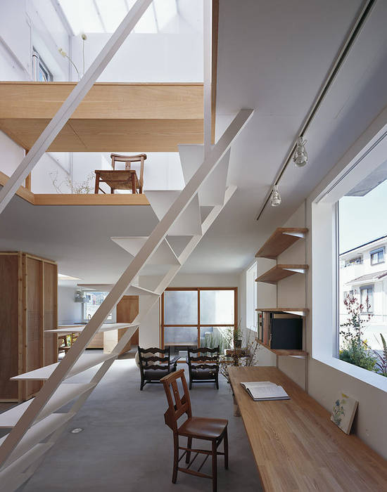 House in Yamasaki, 島田陽建築設計事務所/Tato Architects 島田陽建築設計事務所/Tato Architects Oficinas de estilo minimalista