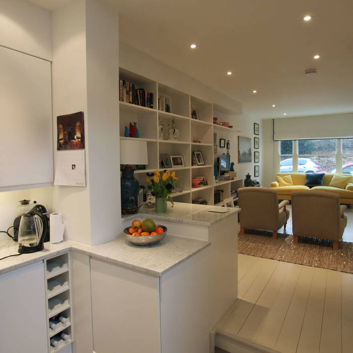 Kitchen and living room area Affleck Property Services Modern Living Room