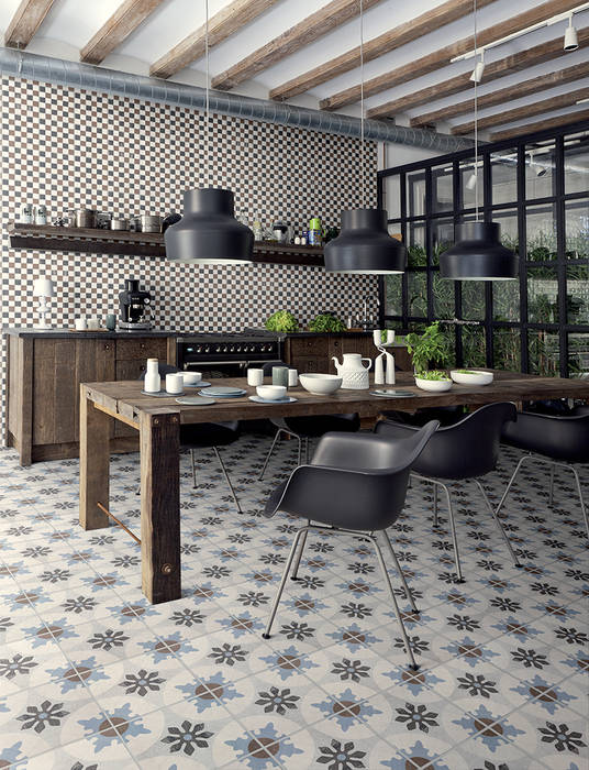 Le piastrelle sono multicolor e... patchwork!, ADDEØ DESIGN ADDEØ DESIGN Modern kitchen