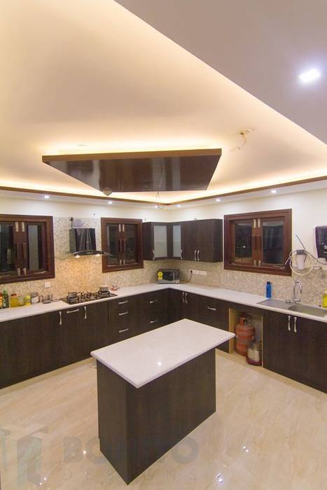 False ceiling design in kitchen homify Eclectic style kitchen Accessories & textiles