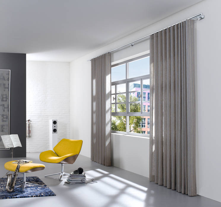 Wellenvorhang "W3" interstil Vorhanggarnituren Moderne Fenster & Türen Gardinenstangen und Zubehör