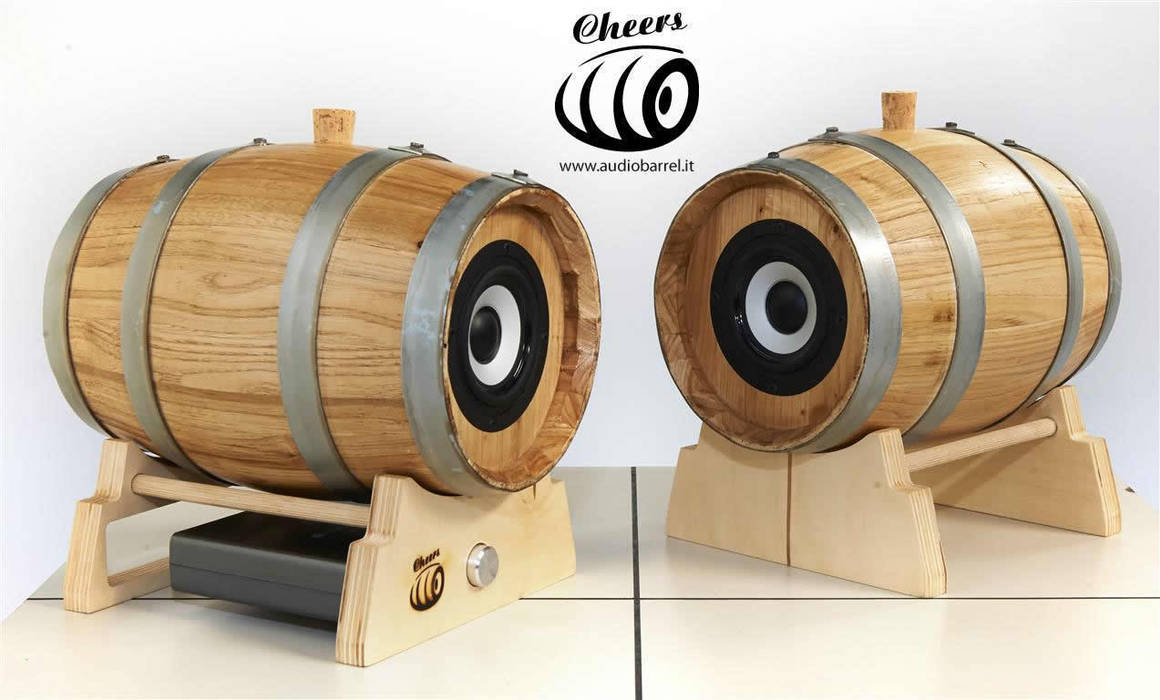 Diffusori acustici Cheers di Audiobarrel, Pietro Romano Pietro Romano Salas de estar modernas