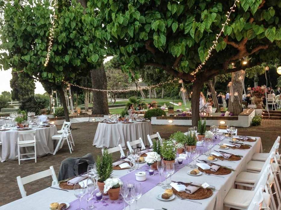 Boda Italiana GARCIA HERMANOS Jardines de estilo mediterráneo Mobiliario