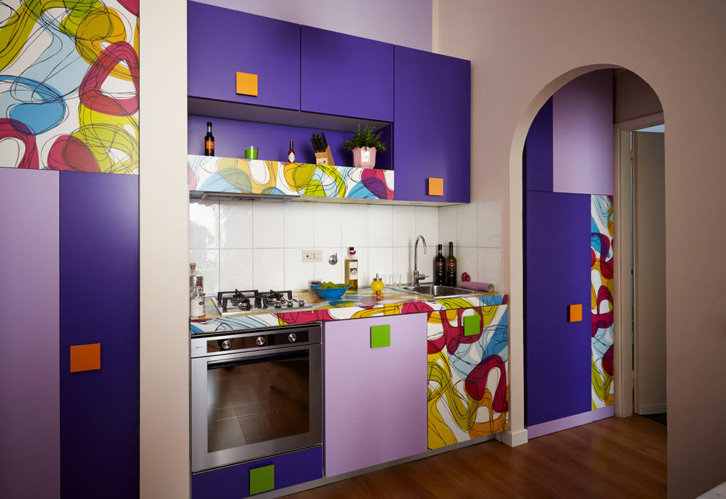 Realizzazione Mini appartamento, Diciassette Tredici Diciassette Tredici Cozinhas modernas