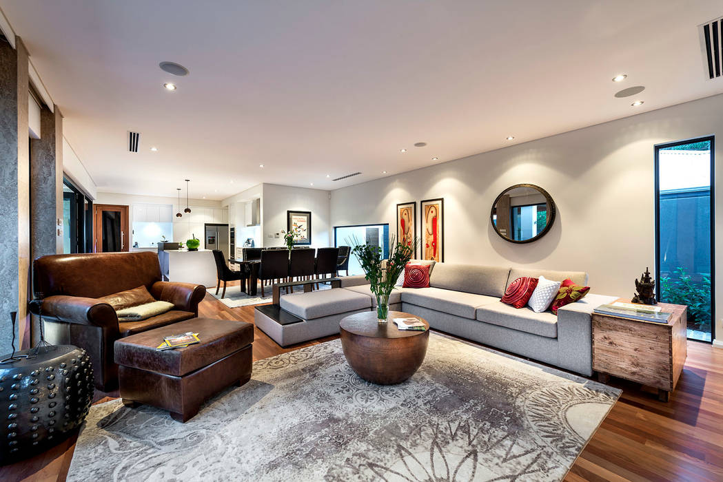 Floreat Residence, Perth, Western Australia, Moda Interiors Moda Interiors Salas de estar modernas