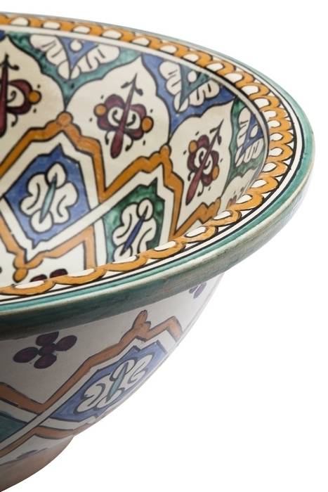 Binya - Orientalna umywalka arabska Kolory Maroka Egzotyczna łazienka Umywalki