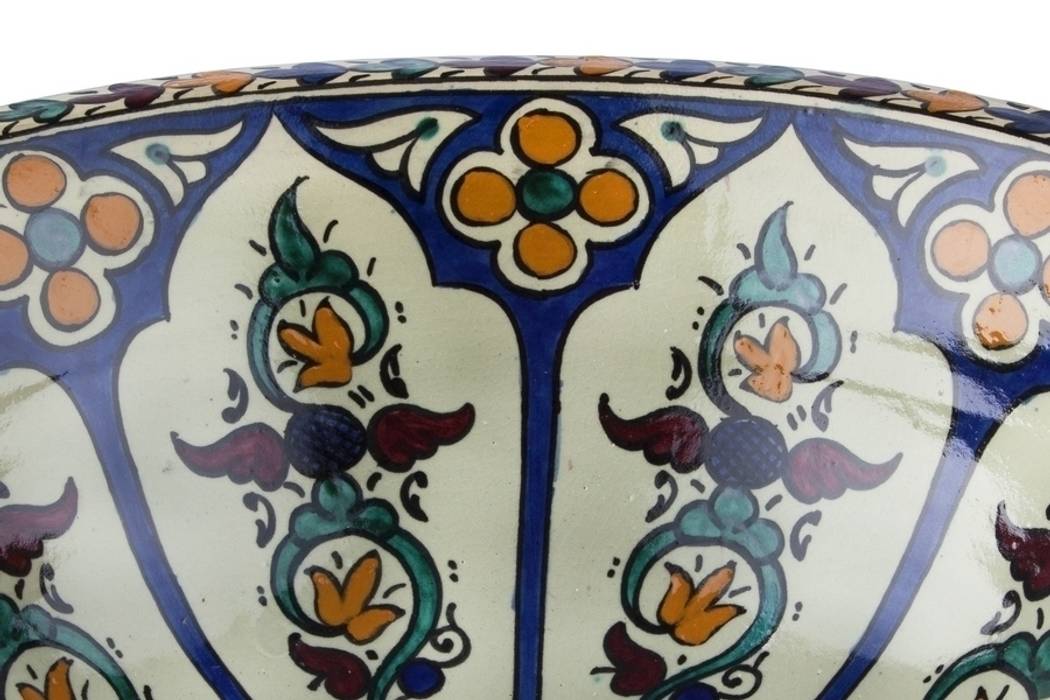 Dilma - Umywalka ceramiczna z Maroka Kolory Maroka Egzotyczna łazienka Umywalki