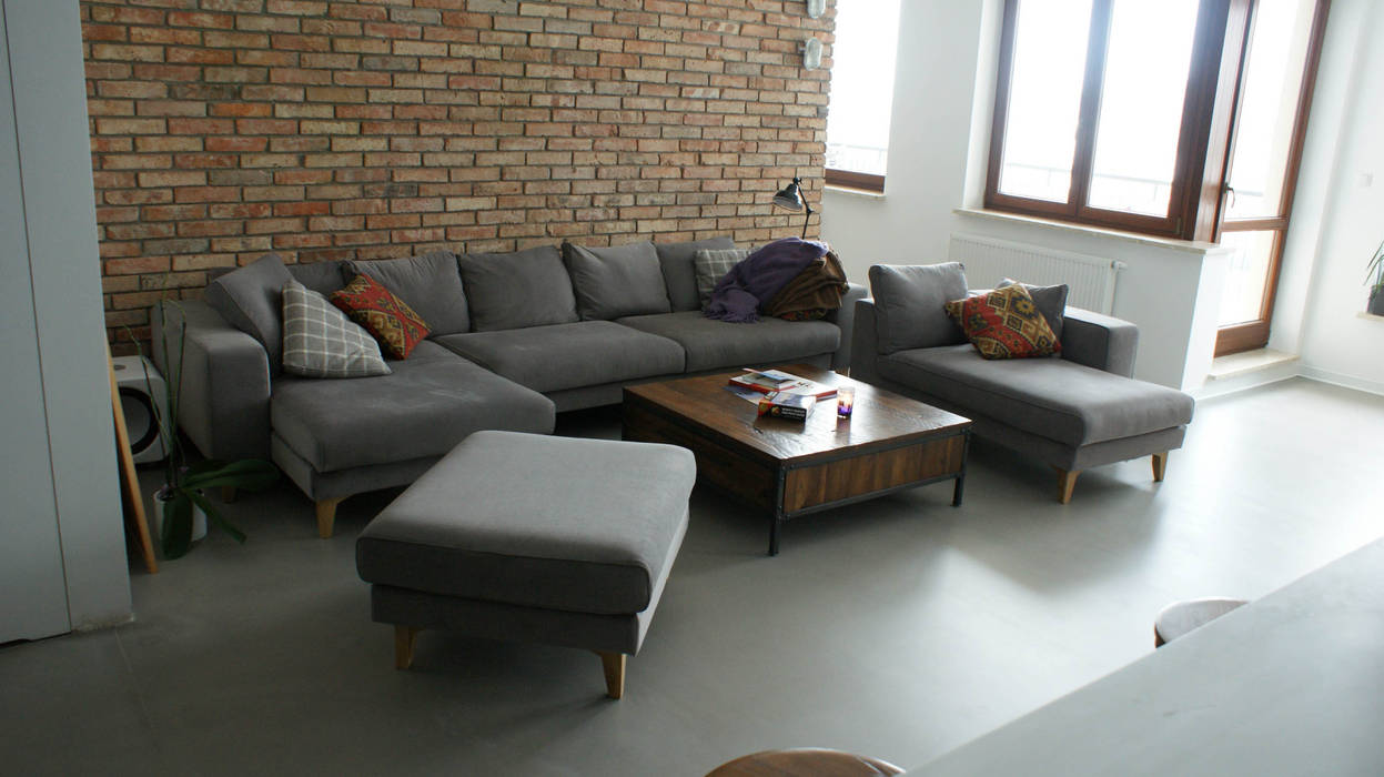 LOFT W WIALANOWIE, t design t design Endüstriyel Oturma Odası