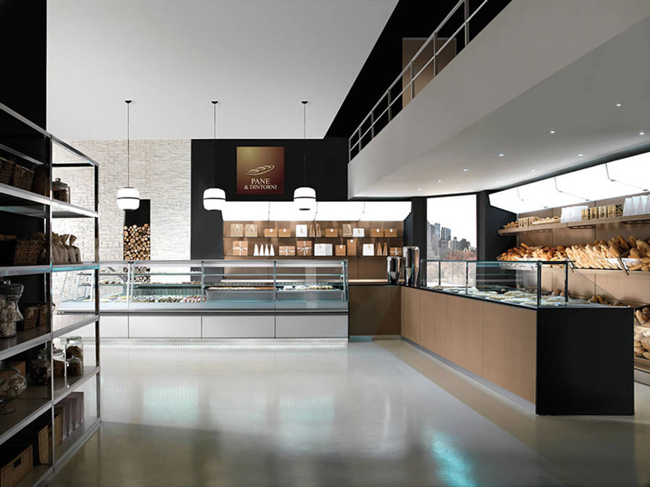 Arredamento vetrine panetteria di studio architettura-designer1995