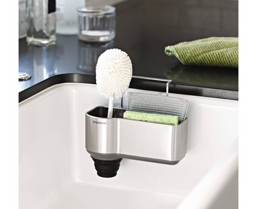 sink caddy, stainless steel, simplehuman simplehuman Modern kitchen Storage