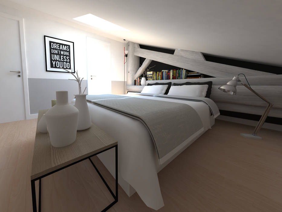 Réaménagement d'une chambre, La Fable La Fable Camera da letto minimalista