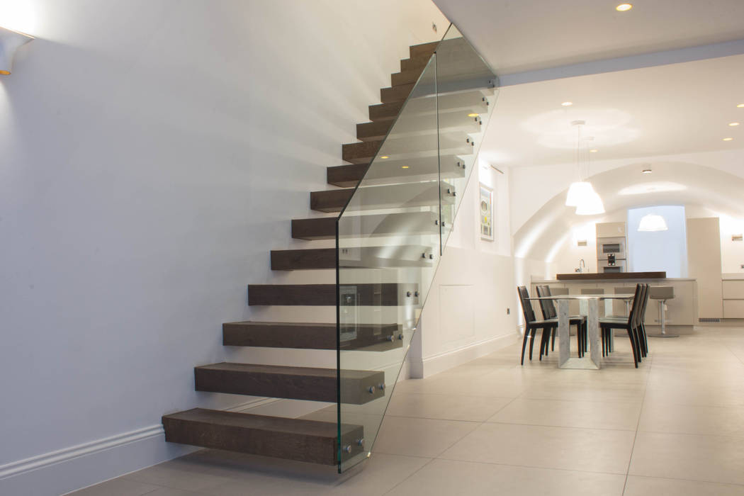 Straight Cantilever Staircase Railing London Ltd Stairs Stairs