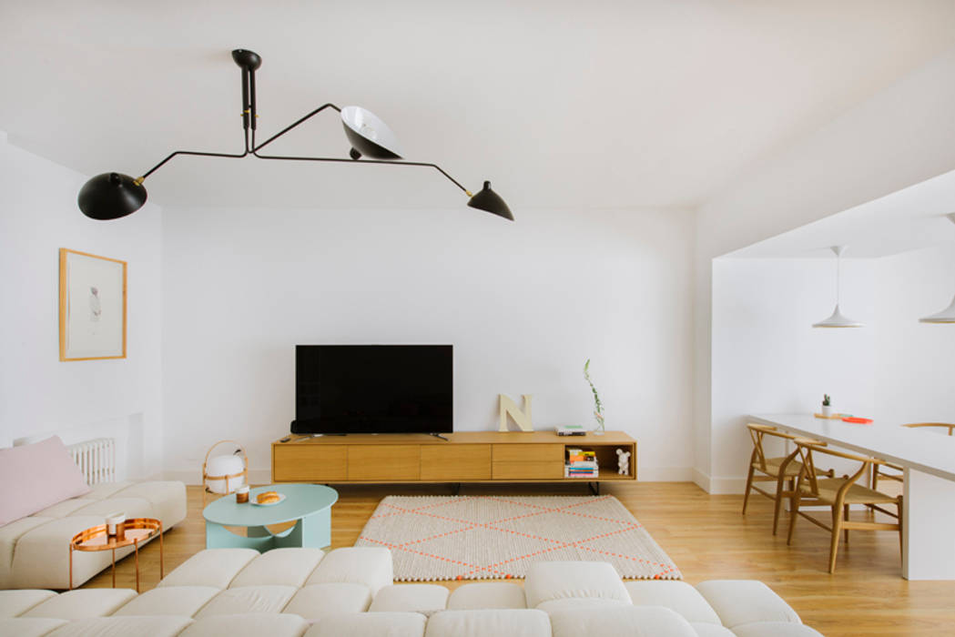 Vivienda zona Quevedo, Madrid, nimú equipo de diseño nimú equipo de diseño 모던스타일 거실