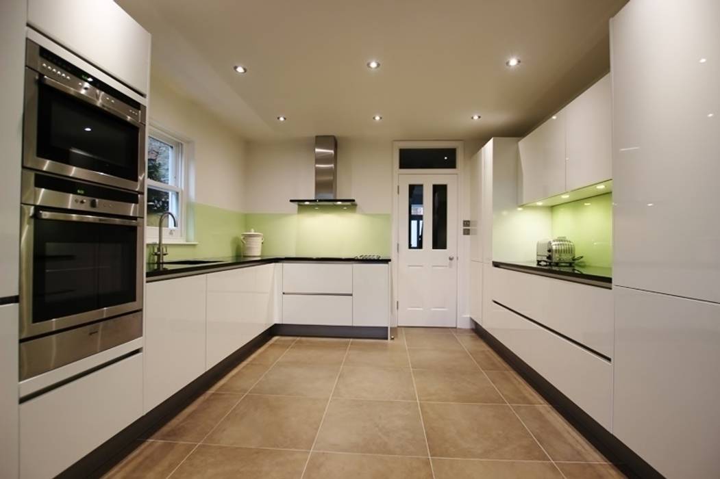 White high gloss lacquer kitchen​ LWK London Kitchens Modern kitchen