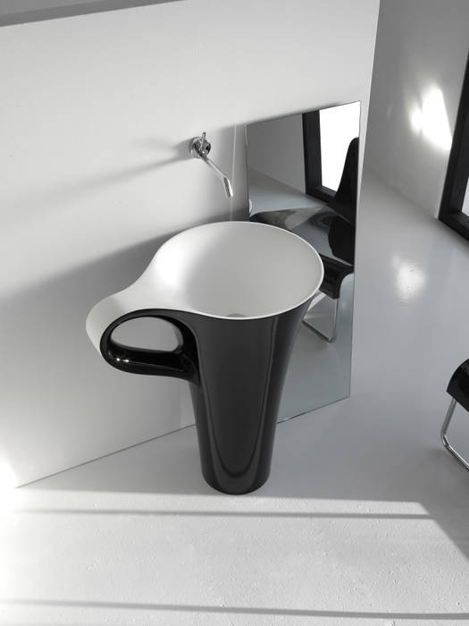 Lavabo CUP negro / blanco CAZAÑA DESIGN S.L. Baños de estilo moderno