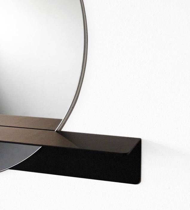 Detail Slide mirror 'round' Marc Th. van der Voorn Modern Corridor, Hallway and Staircase Accessories & decoration