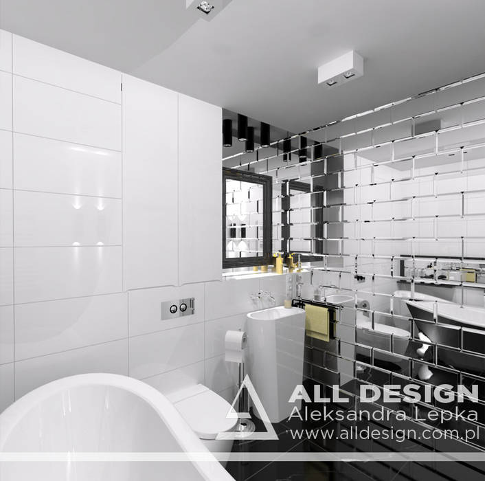Projekt łazienki, All Design- Aleksandra Lepka All Design- Aleksandra Lepka Nowoczesna łazienka