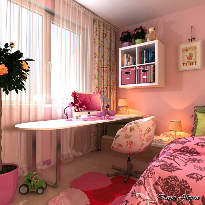 children's room for girls, Your royal design Your royal design Детская комнатa в стиле минимализм