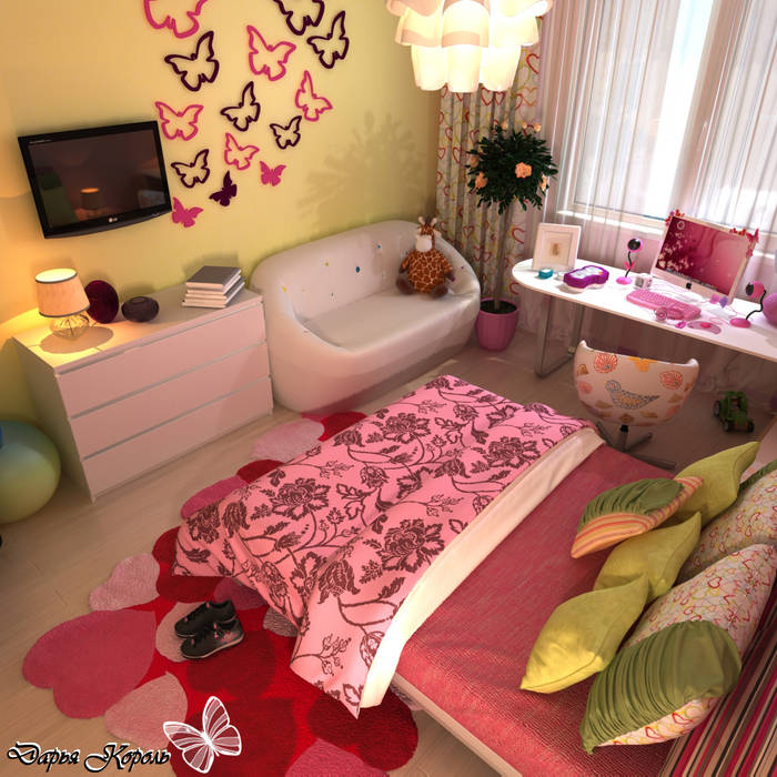 children's room for girls, Your royal design Your royal design Детская комнатa в стиле минимализм