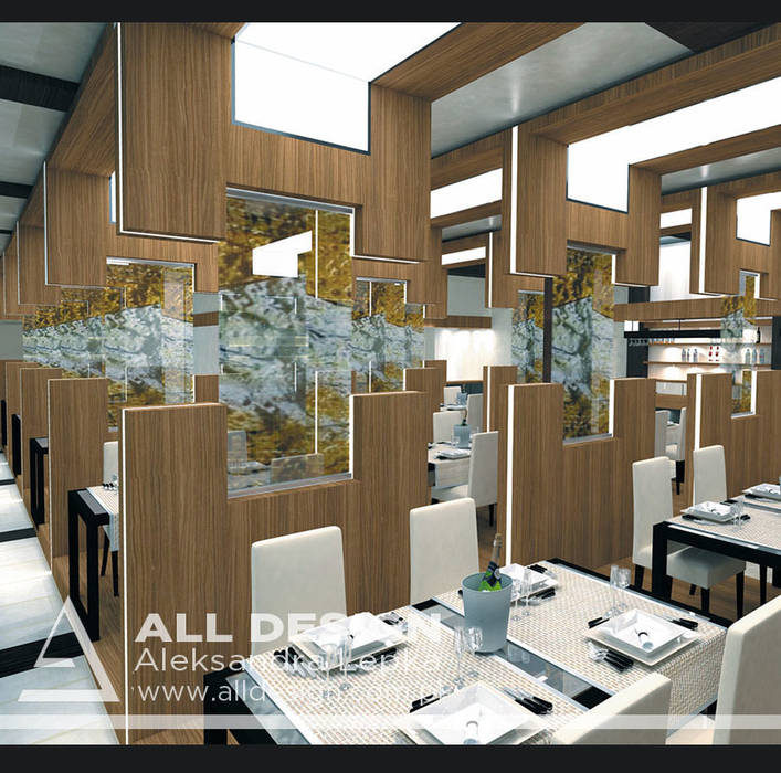 Projekt restauracji w Kaliszu, All Design- Aleksandra Lepka All Design- Aleksandra Lepka Commercial spaces Gastronomy