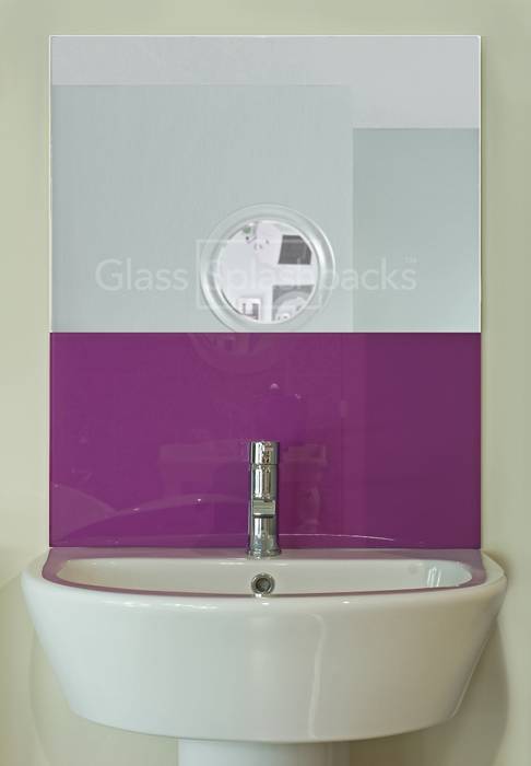 Purple Glass Sink Splashback Bathroom By Diysplashbacks