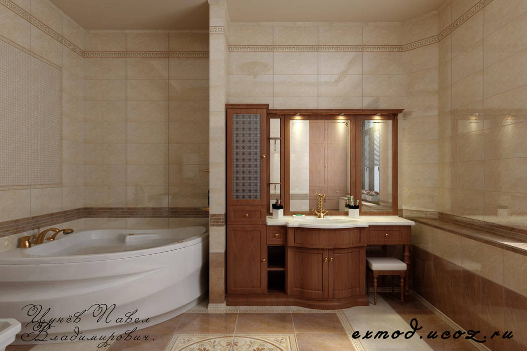 Дизайн ванной комнаты. homify Ванная в классическом стиле